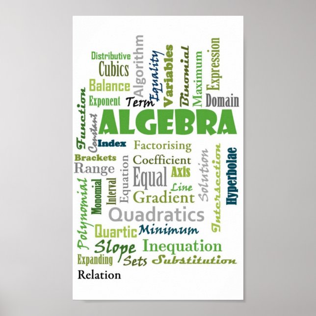 Algebra (grönt) poster (Framsidan)
