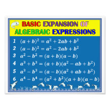 Algebra Math Classroom Poster - Blå oceanen