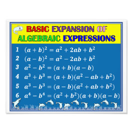 Algebra Math Classroom Poster - Blå oceanen