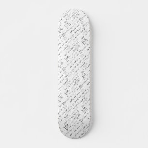 Algebra Math Equation Mönster Mini Skateboard Bräda 18,5 Cm