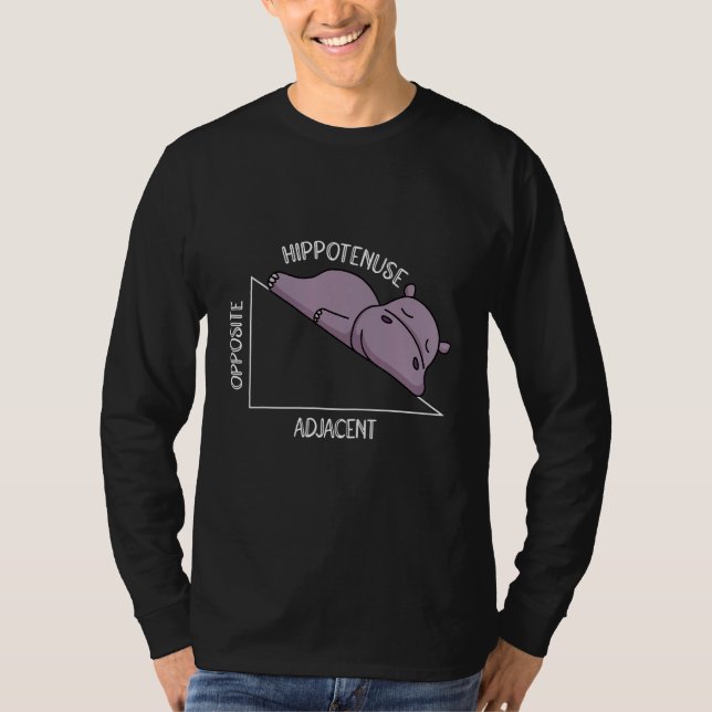 algebra math student math teacher hippotenuse t shirt (Framsida)