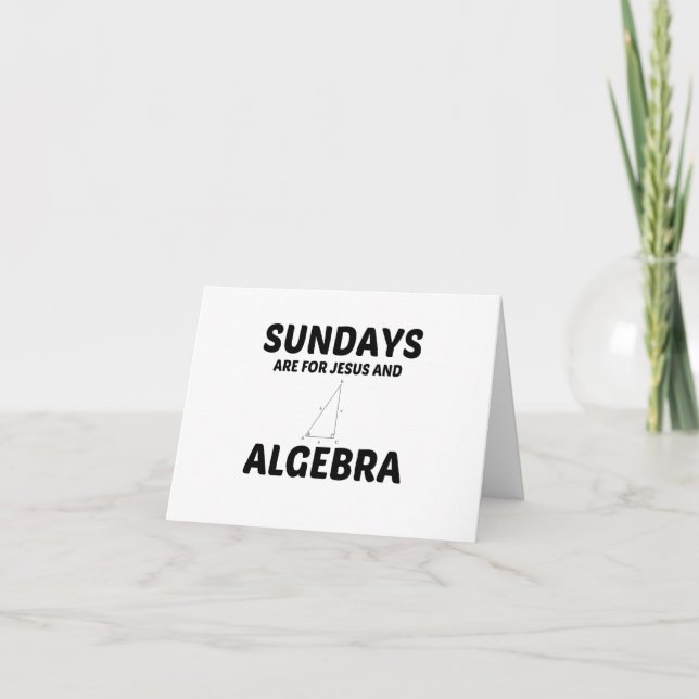 ALGEBRA OCH JESUS SÖNDAG TACK KORT (Framsida)