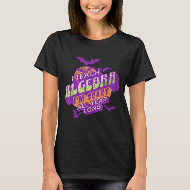 Algebra Teacher Halloween Soky Ghost Math Mathemat T Shirt (Framsida)