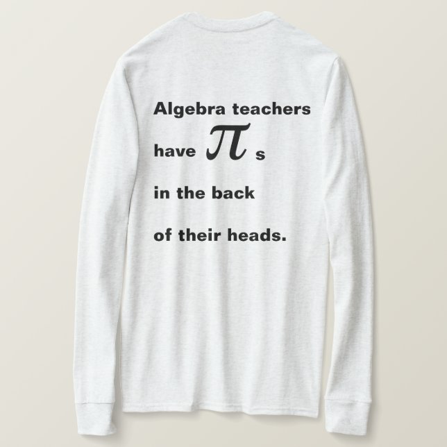 Algebra Teacher Tee Shirt (Design baksida)