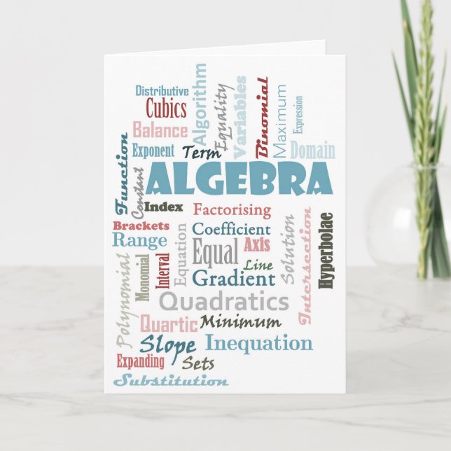 Algebra Vocabulary Kort (Framsida)