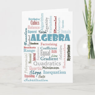 Algebra Vocabulary Kort