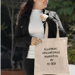 Algebraic Äventyr Personlig Math Teacher Tygkasse
