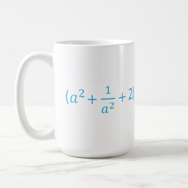 Algebraic Identity a^2 + 1 a^2 + 2 - 2  Math Equat Kaffemugg (Vänster)