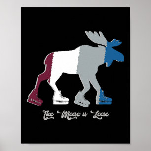 Älgen är lös - Hockeyskridskor Poster