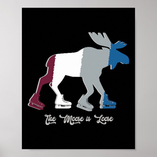 Älgen är lös - Hockeyskridskor  Poster (Framsidan)