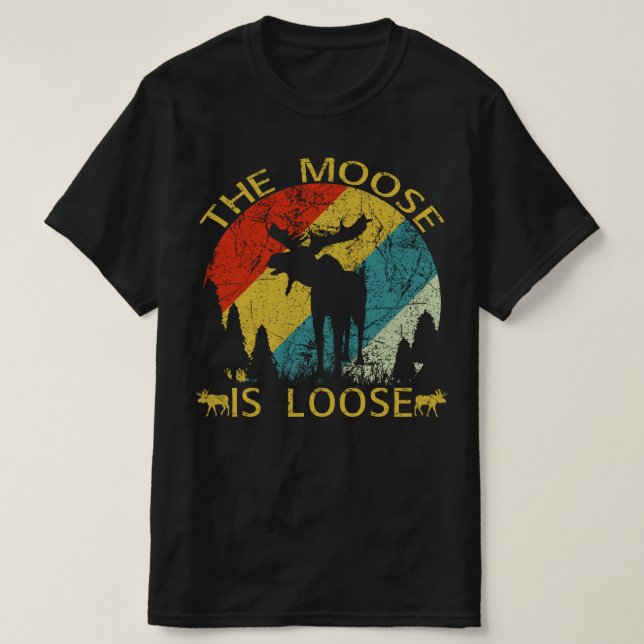 älgen är lös vintage t shirt (Design framsida)