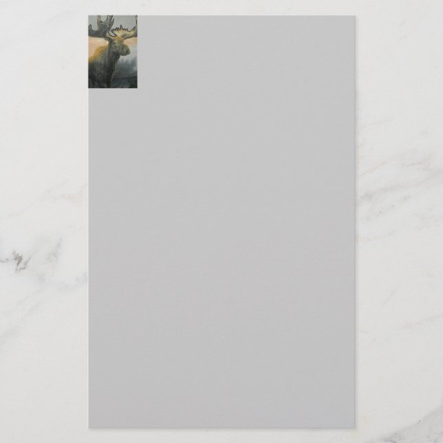 Älgen väcker brevpapper (Framsida)