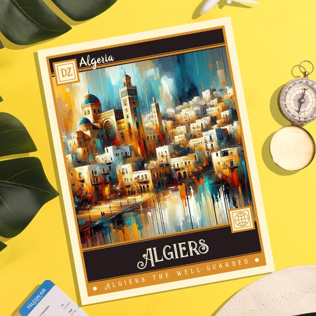 Alger, Algeriet | Måla Vintage Vykort (Skapare uppladdad)