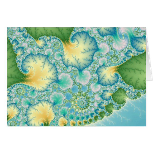 Alger - Fractal Hälsningskort (Framsidan Horizontal)