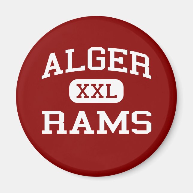 Alger - Rams - Alger Mitten School - Alger Ohio Magnet (Framsidan)