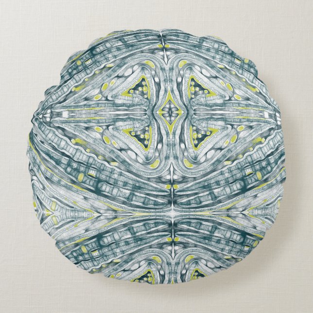 Alger under glas rund kudde (Framsidan)