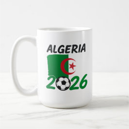 Algeria 2026 Soccer Fan Design with Crescent Star Kaffemugg