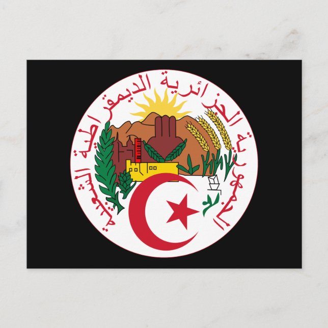 Algeria emblem vykort (Framsida)