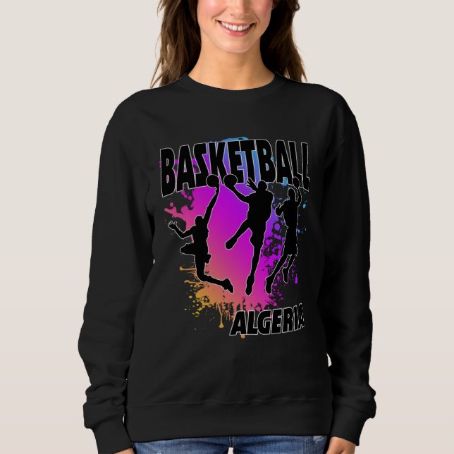 Algeria Flag  Love Playing Basketball T Shirt (Framsida)