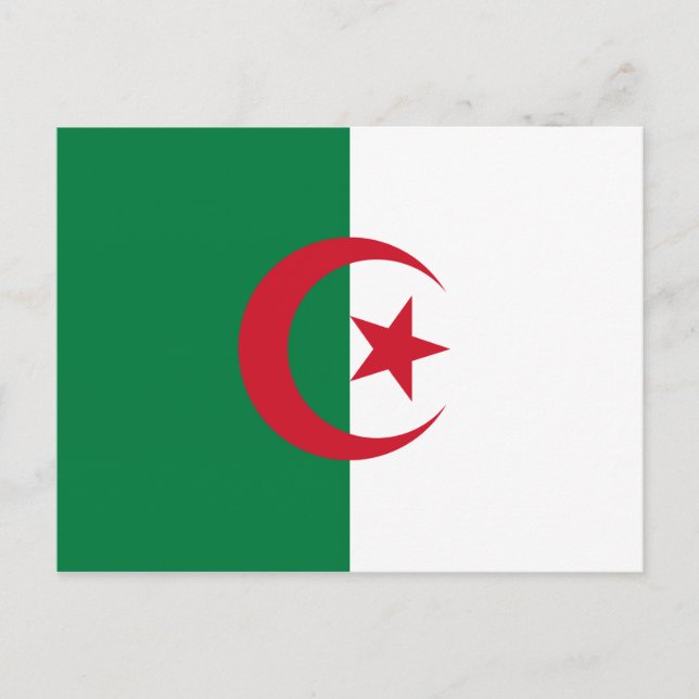 ALGERIA FLAGGA VYKORT (Framsida)