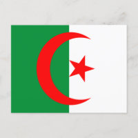 Algeria flagga vykort