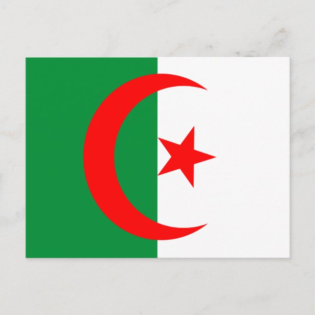 Algeria flagga vykort (Framsida)
