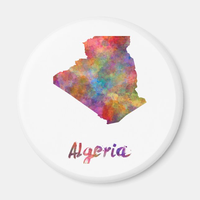 Algeria in watercolor 2 magnet (Framsidan)