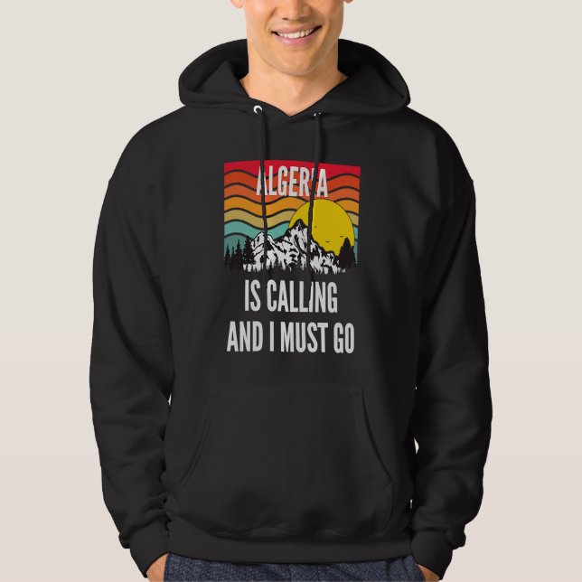 Algeria Is Calling And I Must Go, Wavy Sunset Desi Hoodie (Framsida)