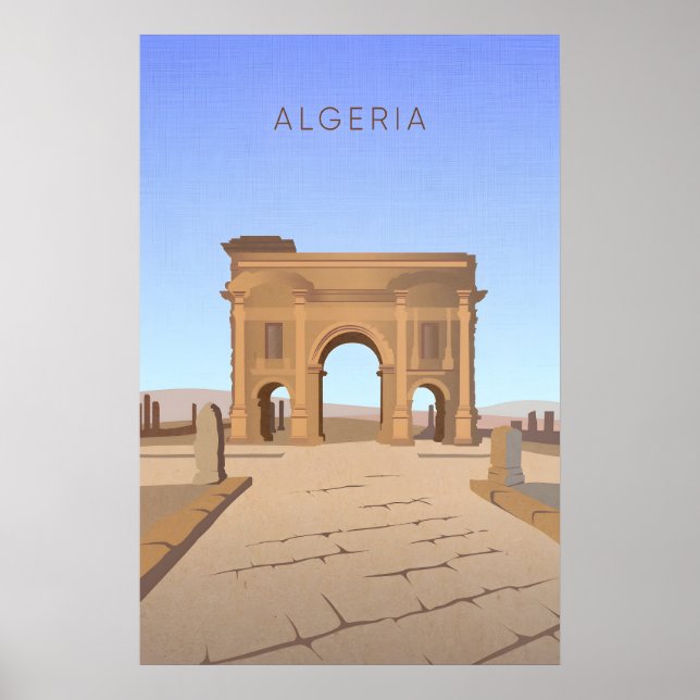 Algeria Minimal Travel Poster (Framsidan)