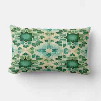 Algerian Zellige Green Turquoise Decorative Pillow Lumbarkudde