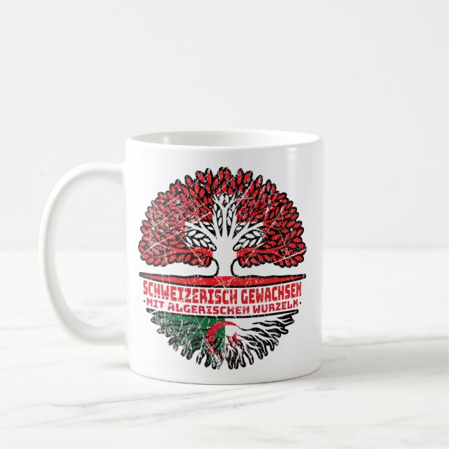Algerien Algerisch Schweizer Schweiz Baum Wurzel Kaffemugg (Vänster)