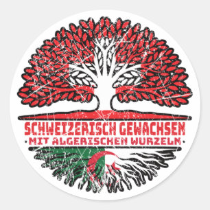 Algerien Algerisch Schweizer Schweiz Baum Wurzel Runt Klistermärke