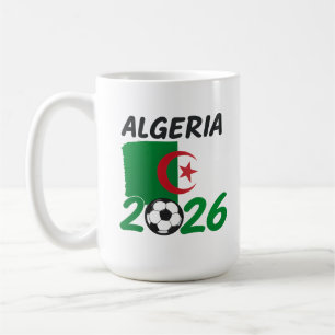 Algeriet 2026 Fotbollsfan-design med halvmåne och Kaffemugg