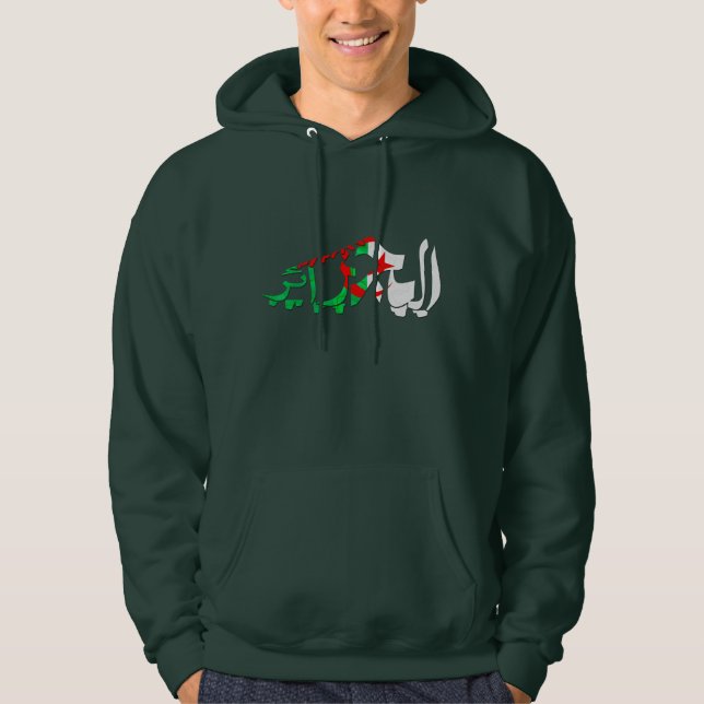 Algeriet Algérien Soccer Cleat Sweatshirt Med Luva (Framsida)
