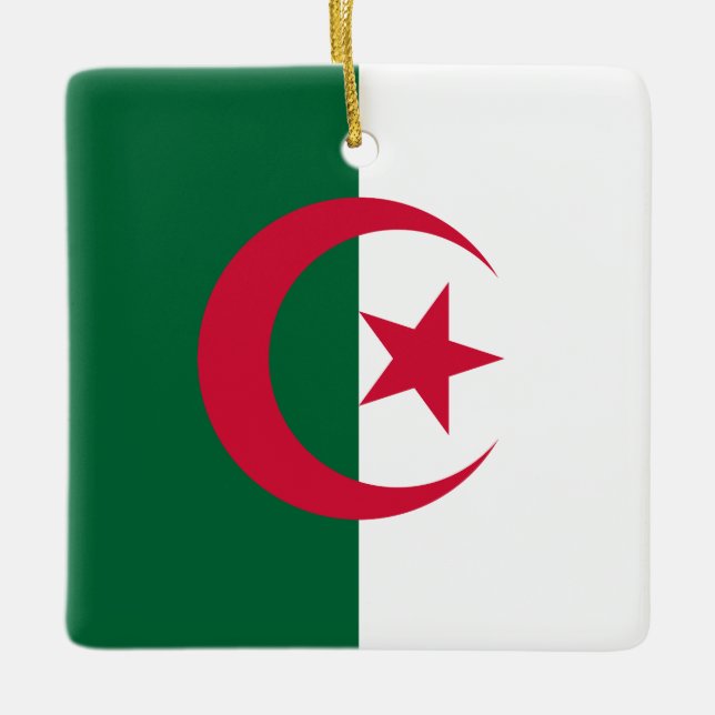 Algeriet (Algeriet), Flagga Julgransprydnad Keramik (Framsida)