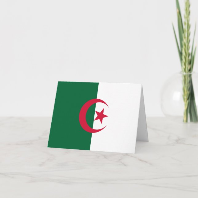 Algeriet (Algeriet), Flagga Kort (Framsida)