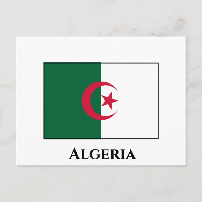 Algeriet (Algeriet), Flagga Vykort (Framsida)