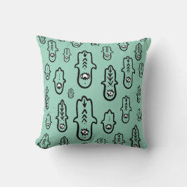 Algeriet Amazigh Hamsa med Evil Öga Dekorativ kudd Kudde