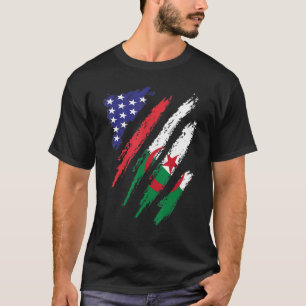 Algeriet American Grown Flagga USA Patriot Heritag T Shirt