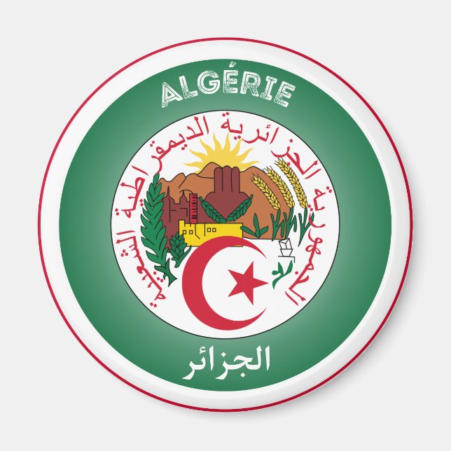 Algeriet arvsemblem magnet (Framsidan)
