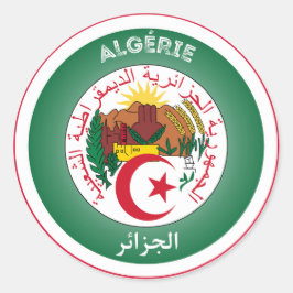 Algeriet arvsemblem runt klistermärke