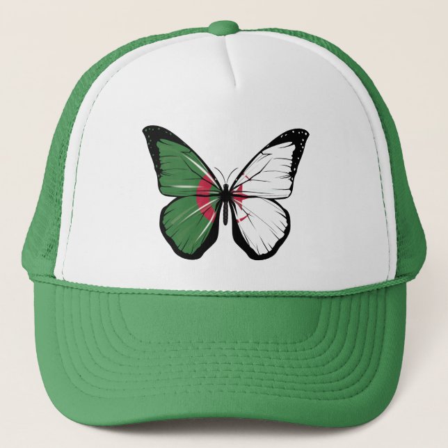 Algeriet Butterfly Flagga Keps (Framsida)