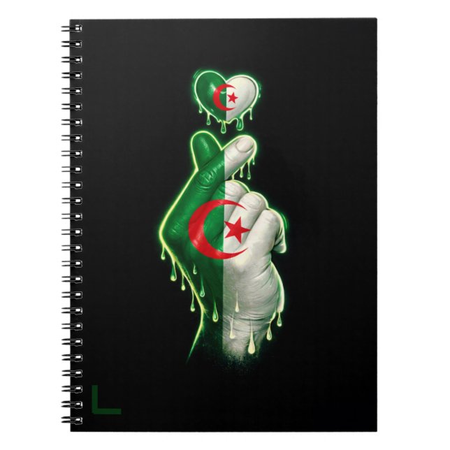 Algeriet Finger Hjarta  Anteckningsbok (Framsidan)