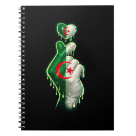Algeriet Finger Hjarta Anteckningsbok
