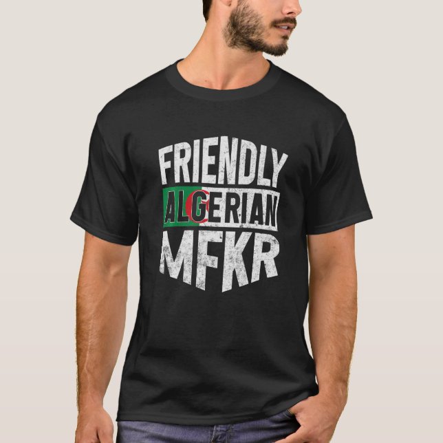 Algeriet flagg Stolta algerier män och kvinnor  2 T Shirt (Framsida)