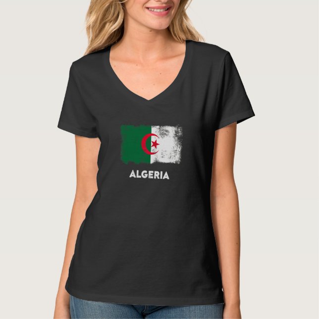 Algeriet flagg   t shirt (Framsida)