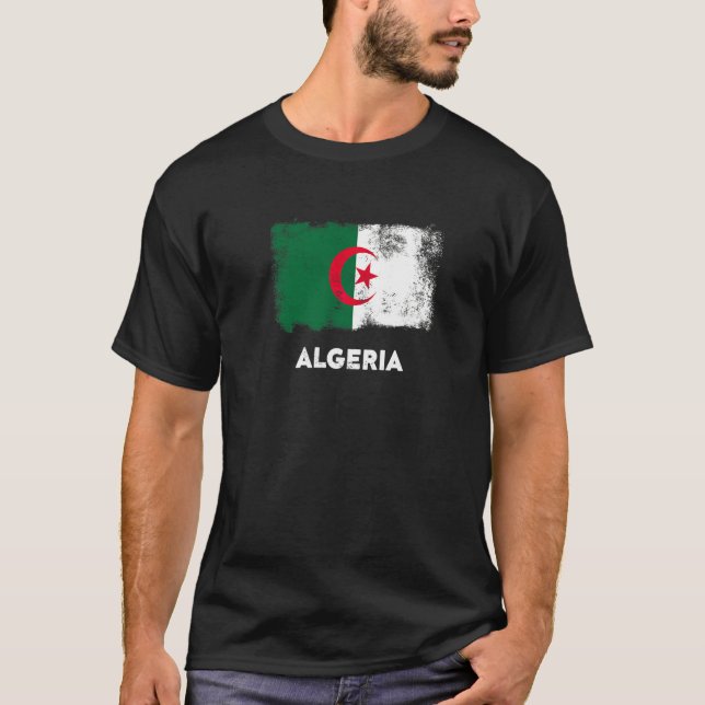 Algeriet flagg   t shirt (Framsida)