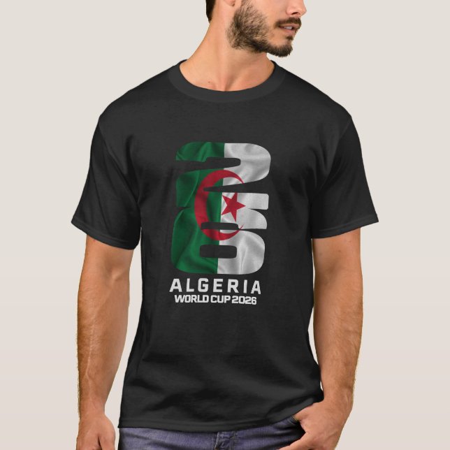 Algeriet Flagga 2026 VM Stolthets Grafisk T-Shirt (Framsida)