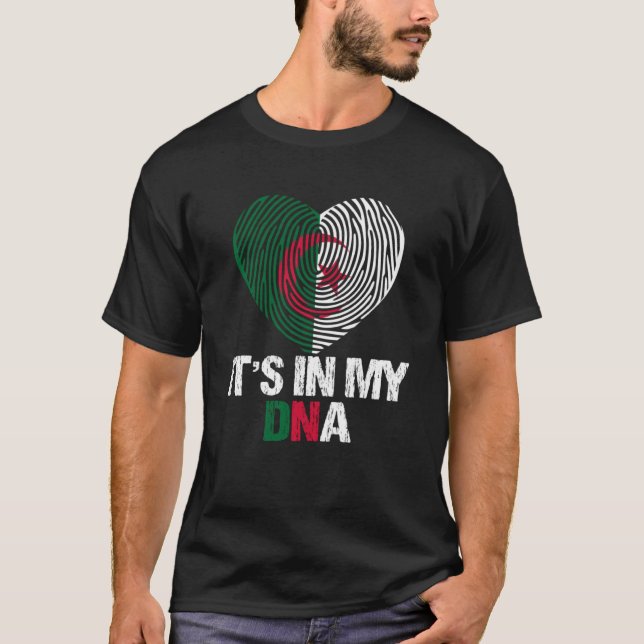 Algeriet Flagga Algeriet Det är i mitt DNA T Shirt (Framsida)