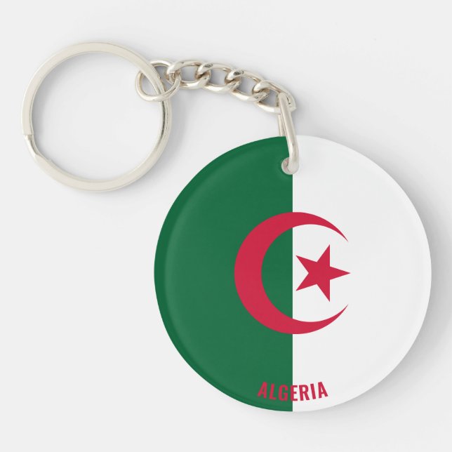 Algeriet Flagga Charming Patriotic Keychain (Framsidan)